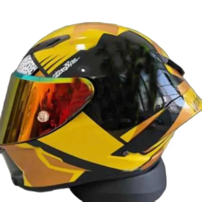 DOT Approved Bright Yellow Champion Helmet Motocross Big Spoiler Helmet Riding Full Face Motorcycle Helmet Casco Capacete Casque