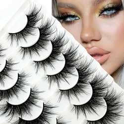 Wispy Mink Lashes Natural Eyelashes Spikes Lash Extensions 3D Fluffy False Eyelashes Long Strip Lashes Cat Eye Eyelashes Fairy