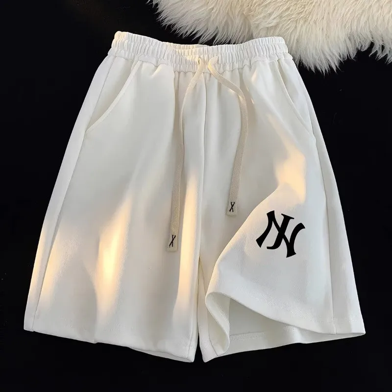 American Street Fashion Style Niche Fashion Brand Letter Print Casual Men's Sports Pants Loose Oversized Shorts