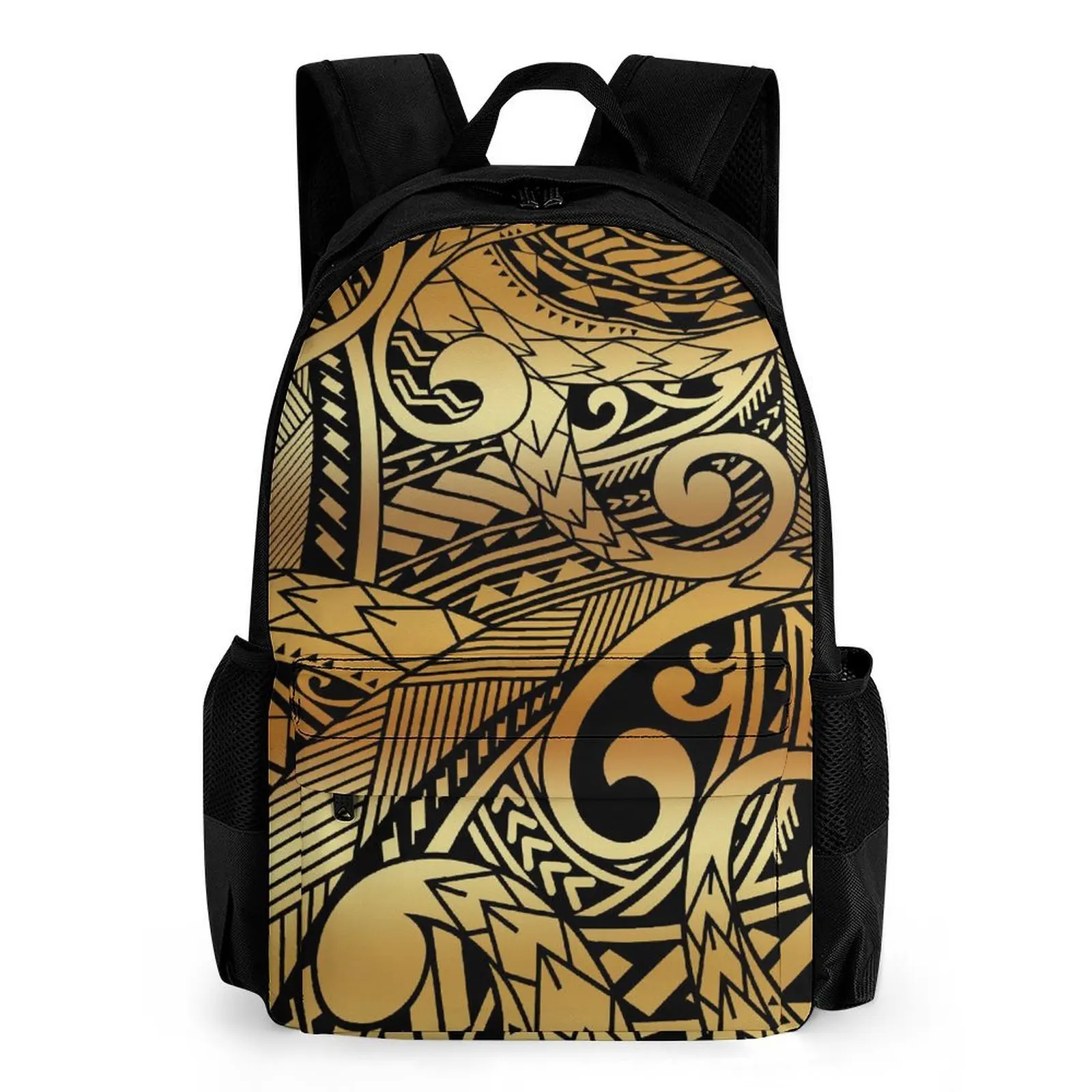 

Школьные сумки для кампуса Рюкзаки большой вместимости с настраиваемым узором Сумки для ноутбуков Полинезийский цветочный узор с принтом