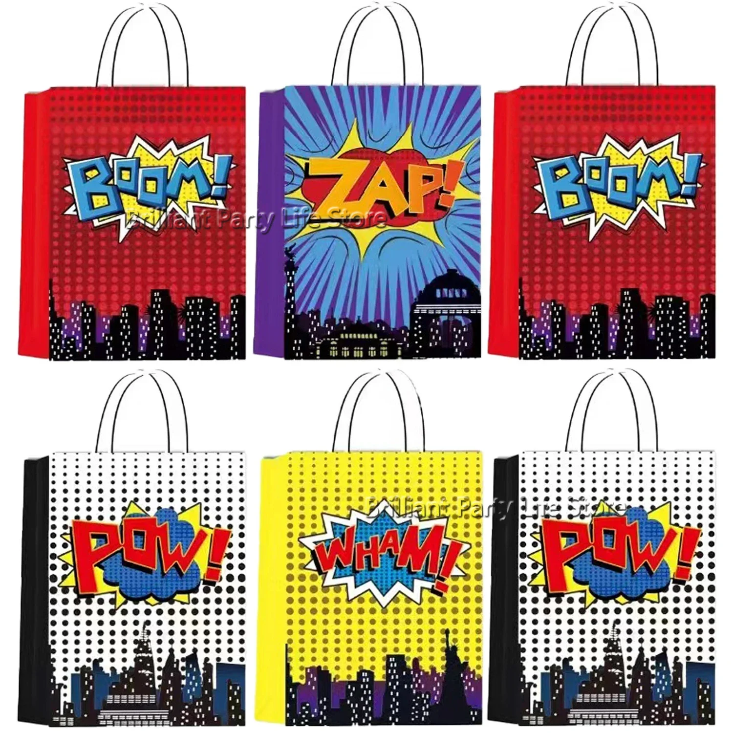 Super Hero Spidermen Gift Bags Kids Gift Party Activity Paper Boxes Avengers Candy Boxes Baby Shower Kid Birthday Supply