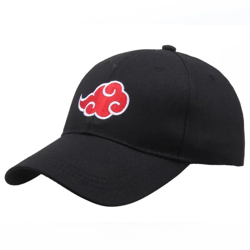 Berretto da baseball con personaggio anime giapponese Naruto ricamato regolabile unisex nuvola rossa cappello da sole per esterni sportivo stile