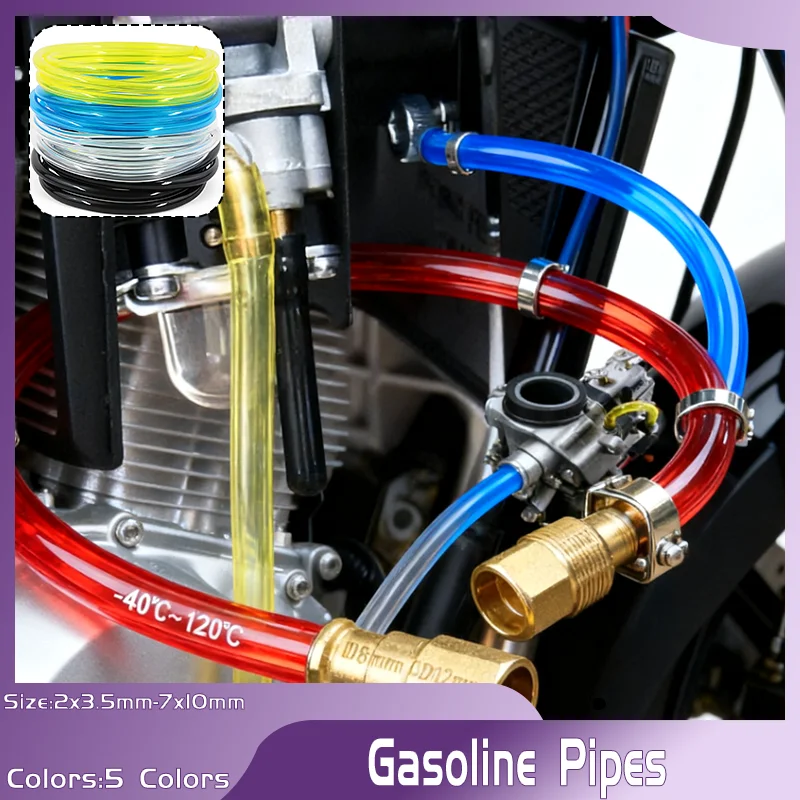 Heavy-Duty Petrol & Gas Hose Line - 8 Sizes (2x3.5mm-7x10mm) in 2/5/10M Lengths for Outdoor Power Tools and Plumbing Plumbing