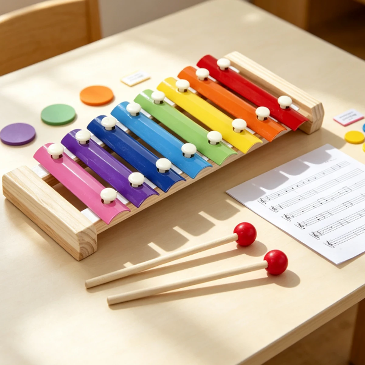 1 Adet Ahşap 8 Tuşlu Ksilofon, - Musical Instrument Glockenspiel incelemesi ve fiyatı