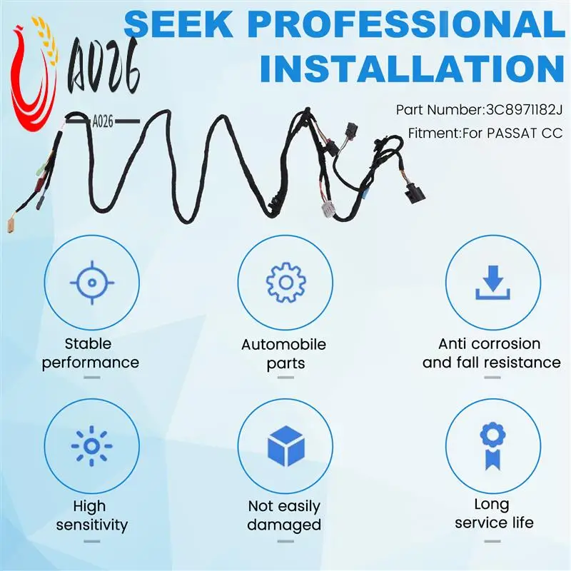 

A026-For VW PASSAT CC Left Tailgate Cable Set RHD 3C8971182J 3C8 971 182 J