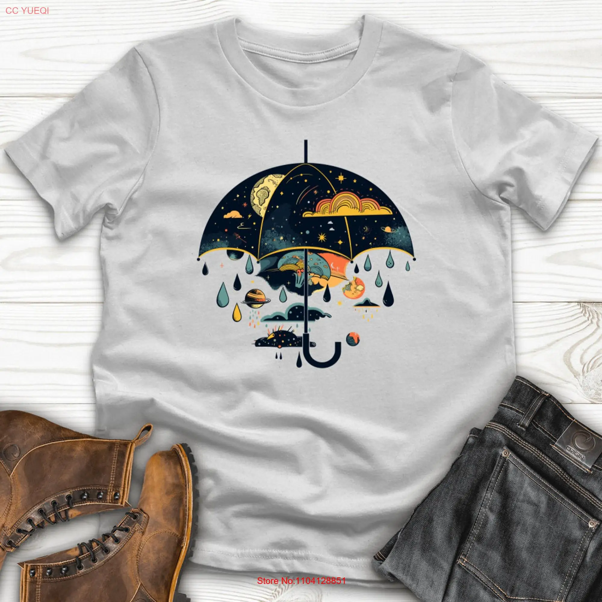 Biome Raindrop Portal Cotton T Shirt long or short sleeves