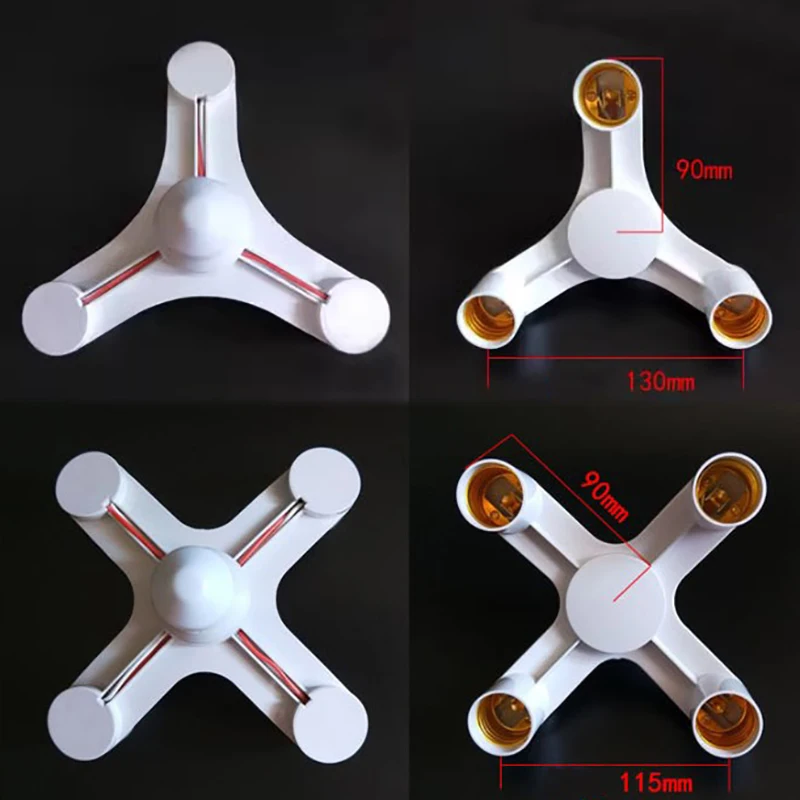 E27 To E27 LED Bulb Lamp Holder 2 1n 1/3 In 1/4 In 1/ 5 In 1 E27 Base Socket Splitter LED Lamp Socket Light Bulb Adapter Holder