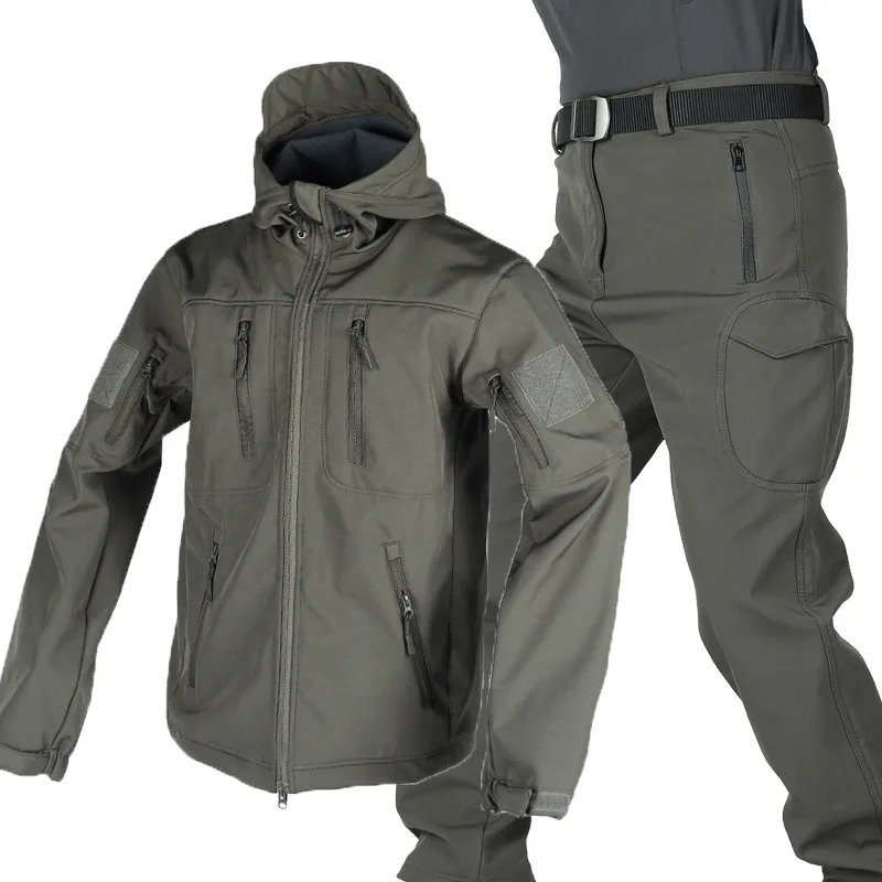 Soft-shell outdoor jacket warm coat for riding and climbing