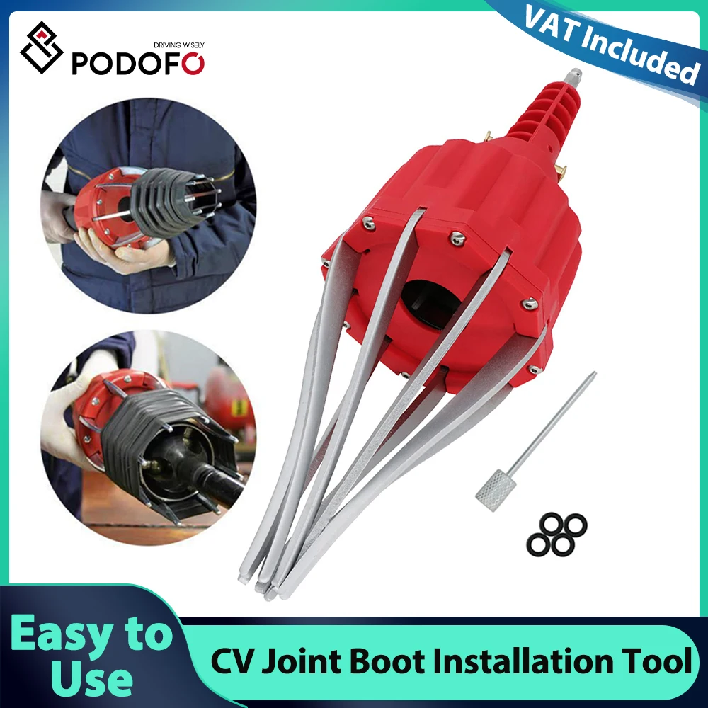 Podofo Air Power Kit d'outils pneumatiques pour l'installation et le démontage de soufflets de joint homocinétique, outil d'expansion et de démontage d'arbre de transmission, outil de déformation de soufflets de joint homocinétique