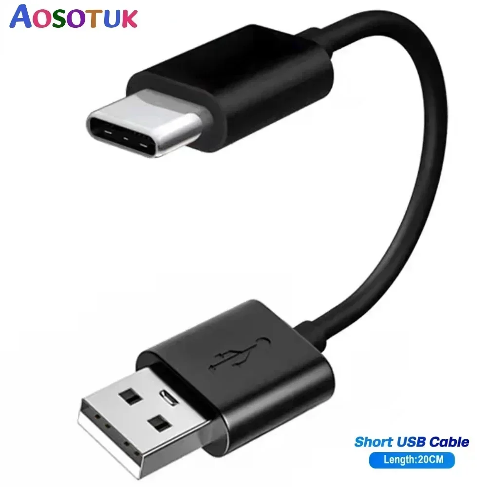 Cabo de dados curto tipo c,Micro usb tipo c cabo de dados, 20cm carregador curto, 2.4a, carregamento rápido, para ios e android telefone,cabo usb tipo c,cabo usb c curto,carregador micro usb,cabo usb poco f5 pro xiaomi