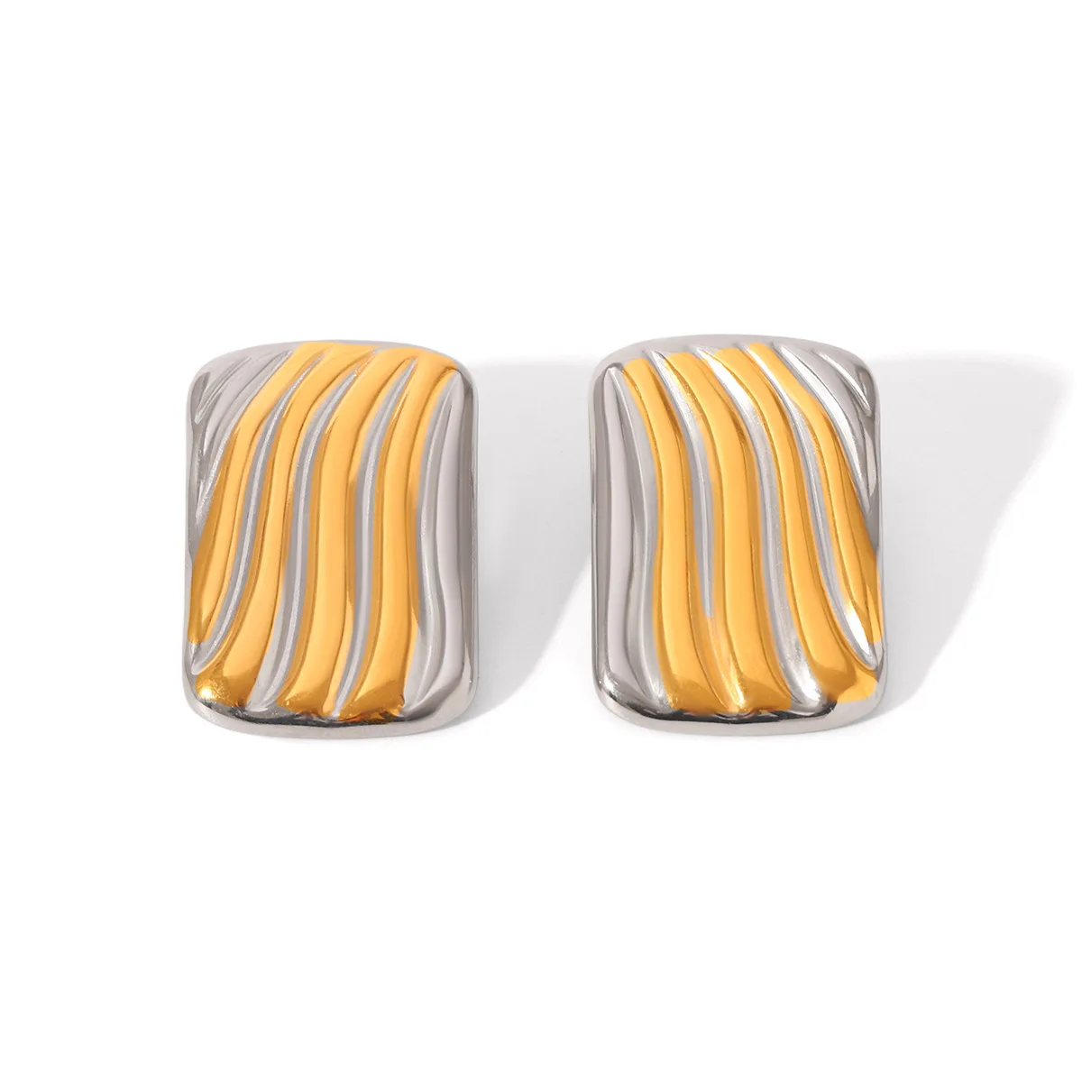 Vintage Stainless Steel Women's Earrings Dainty Minimalist Geometric Stud Earrings 2025 Trendy Fashion Retro Personalize Jewelry