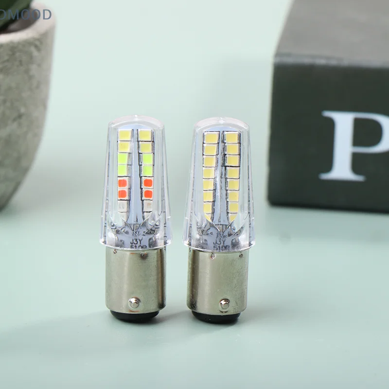 หลอดไฟ LED สำหรับรถยนต์32SMD 2835, 1ชิ้น12โวลต์1157ไฟสัญญาณเตือนไฟเบรกกันน้ำ