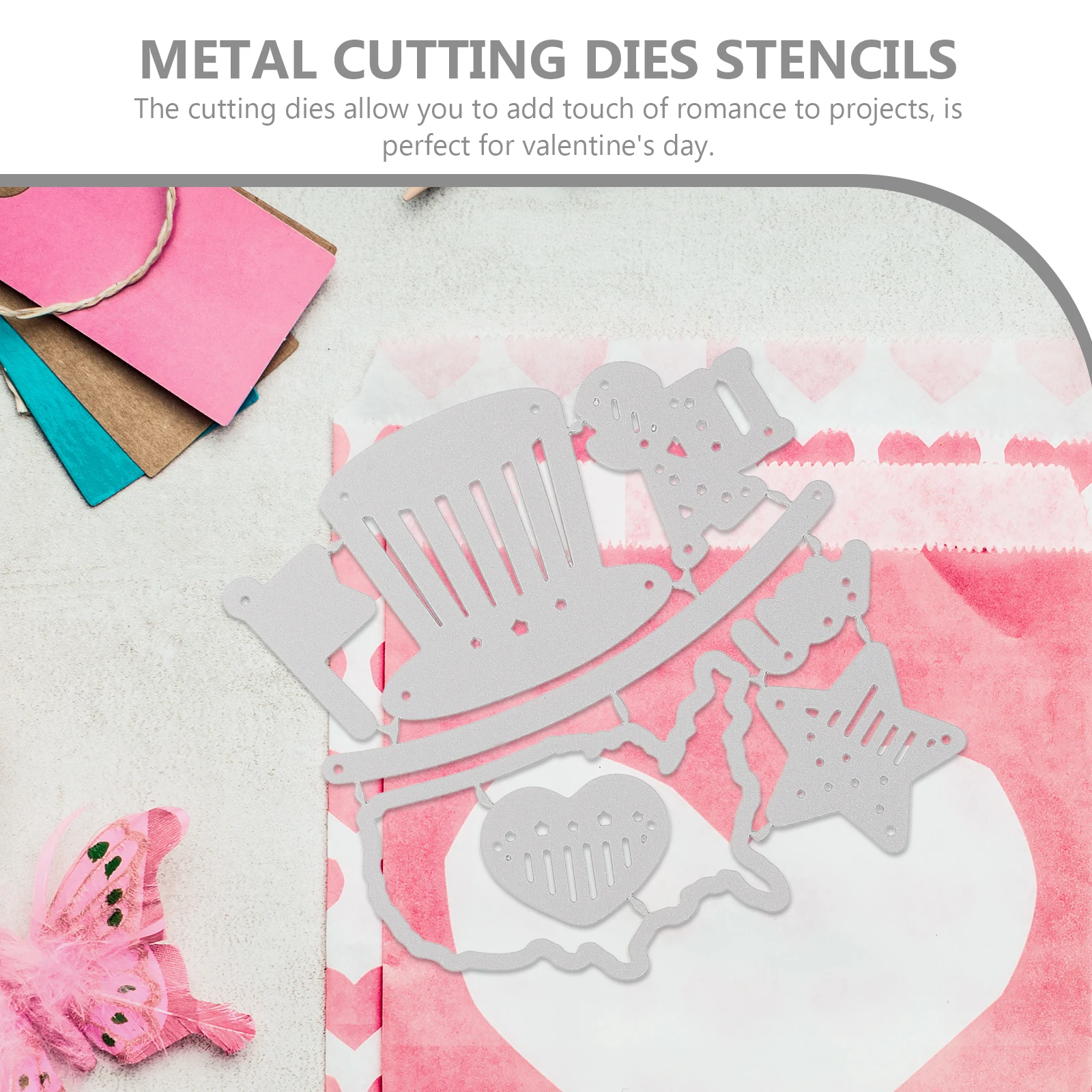 

2Pcs Metal Knife Mold Cutting Dies Stencils for Card Making Photo Frame Crafting Supplies Embossing DIY Steel Tool Storage