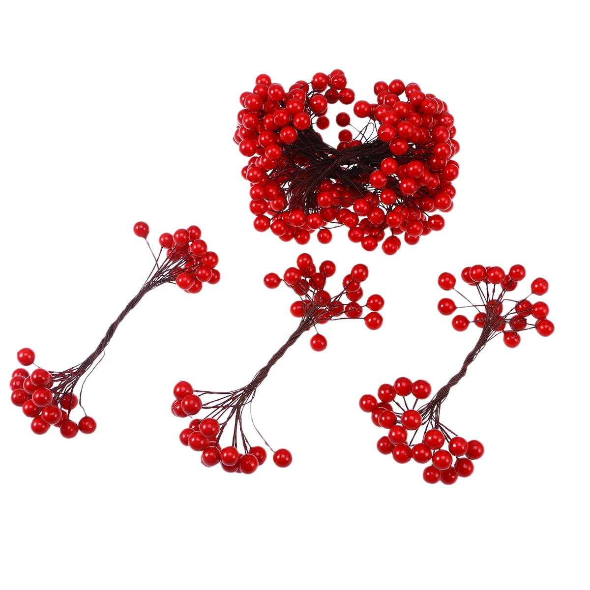 

400 pcs Stimulation Berries Holly Berries for Christmas Decorations Wreaths Arrangements CenterpiecesFlowers