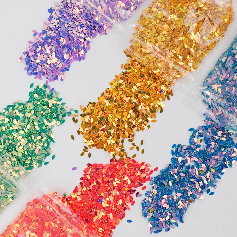 10g Colored Ellipse Sequins Glitter Epoxy Resin Fillers for DIY Jewelry Making Crafts Nail Art Fillings Decorations Accessories