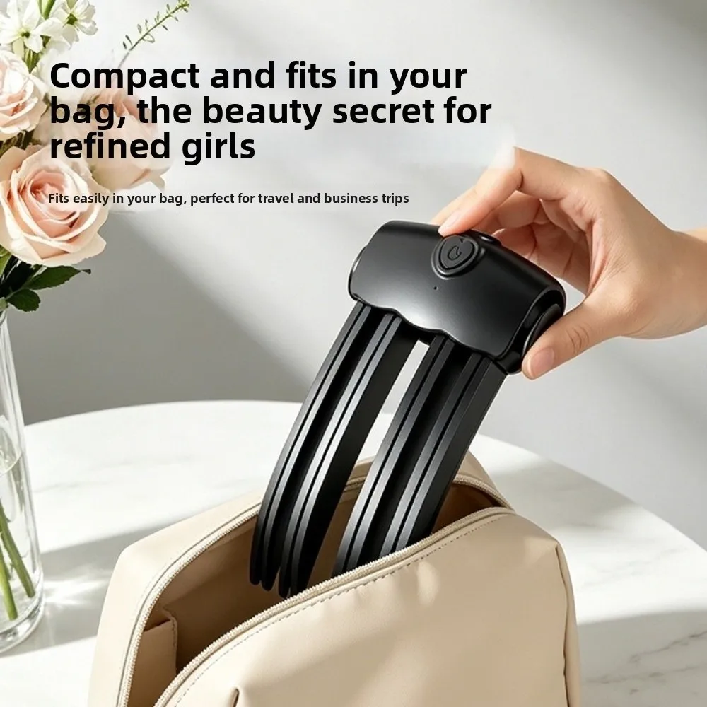 Rechargeable Electric Fluffy Hairpin Curling Clip Wireless Heating No Crease Root Volume Clips Anti-Scald Adjustable
