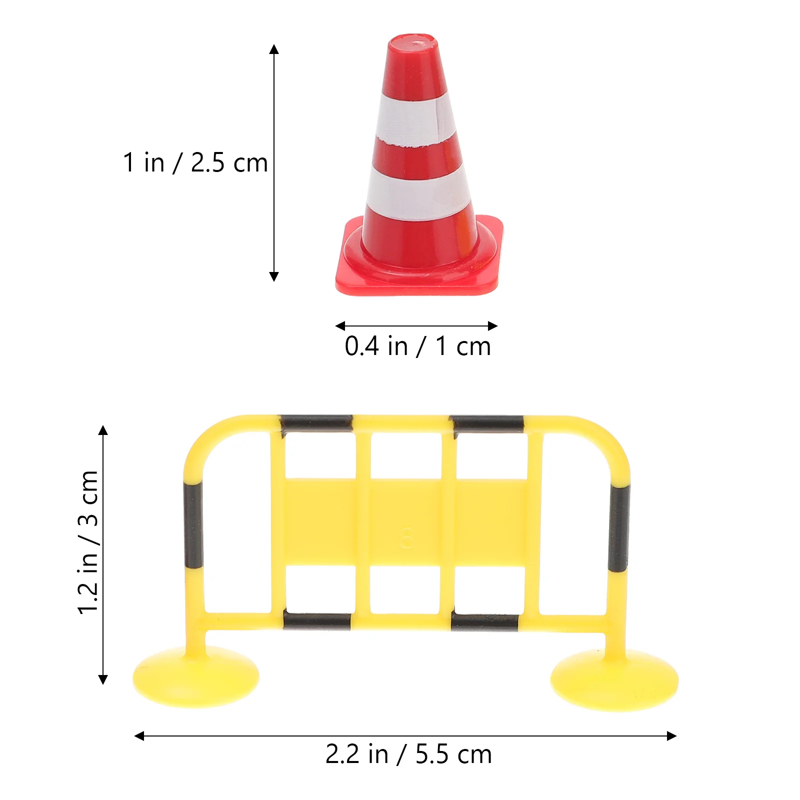 Miniature Traffic Signs Road Barricade Athletic Tape Roadblock Toy Orange Duct Cone for Kids