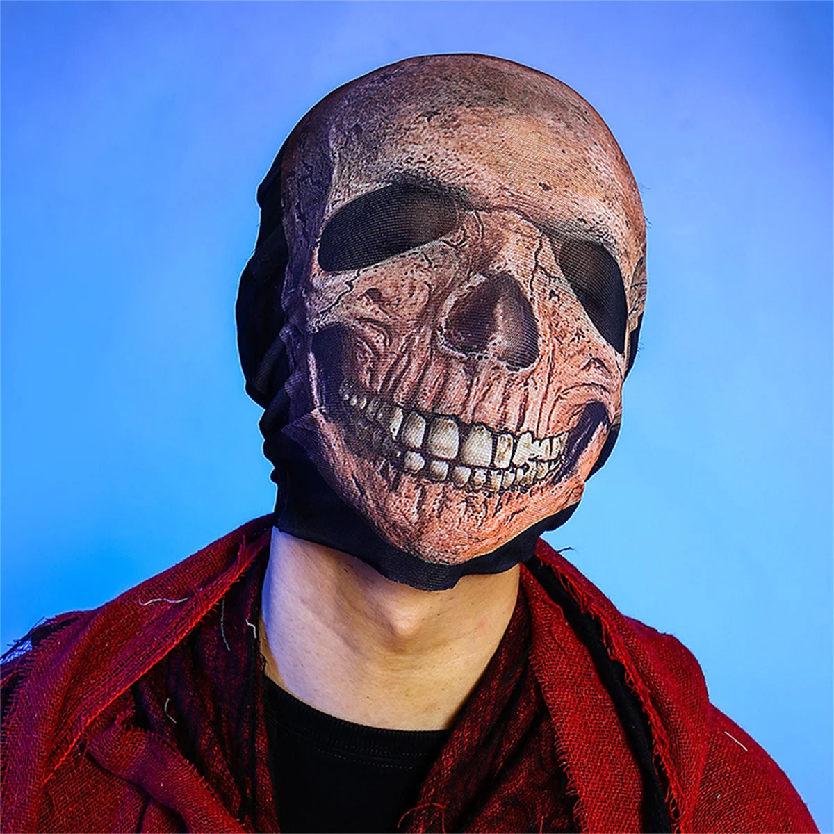 هالوين خرقة الرأس الأحمر الرأس الموت تأثيري حلي سلاح حزب اللباس تجهيزات حفلة الهالوين