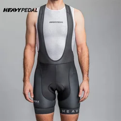 Heavypedal Cycling Bib Shorts 2024 Men Outdoor Bike 16D Padded Riding Bib Tights MTB Bicycle Cycling Shorts Summer Quick Dry