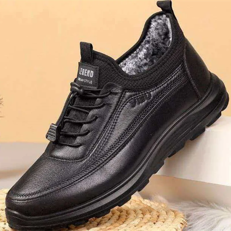 

Мужские повседневные кожаные туфли с мехом, теплые мужские кеды, обувь для мужчин, повседневная обувь для мужчин