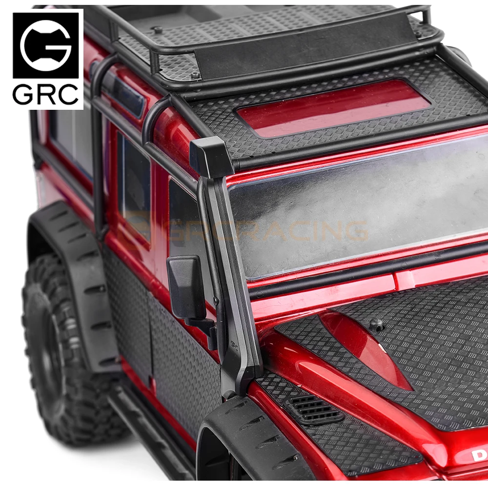 GRC-simulatie van verhoogde inlaatslang en waterinbrengslang toegepast op 1/10 TRX-4 Defender RC afstandsbedieningsvoertuig