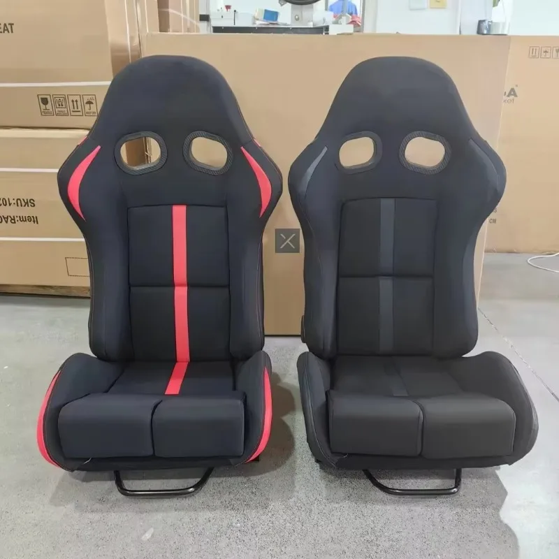 

9003B Black Fabric New Lowmax Recline Fiberglass Racing Car Seats