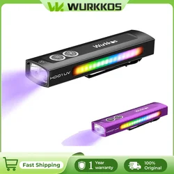 Wurkkos HD01 UV Multifunctional EDC Flashlight 1200 lumens with 365nm UV light white flood light 90CRI side RGB lights torch