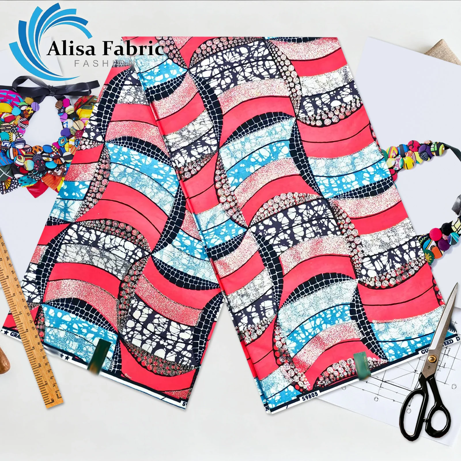 

2025 high quality grand super African cotton fabric 6yards veritable guaranteed nigerian fabric for fashion dresses