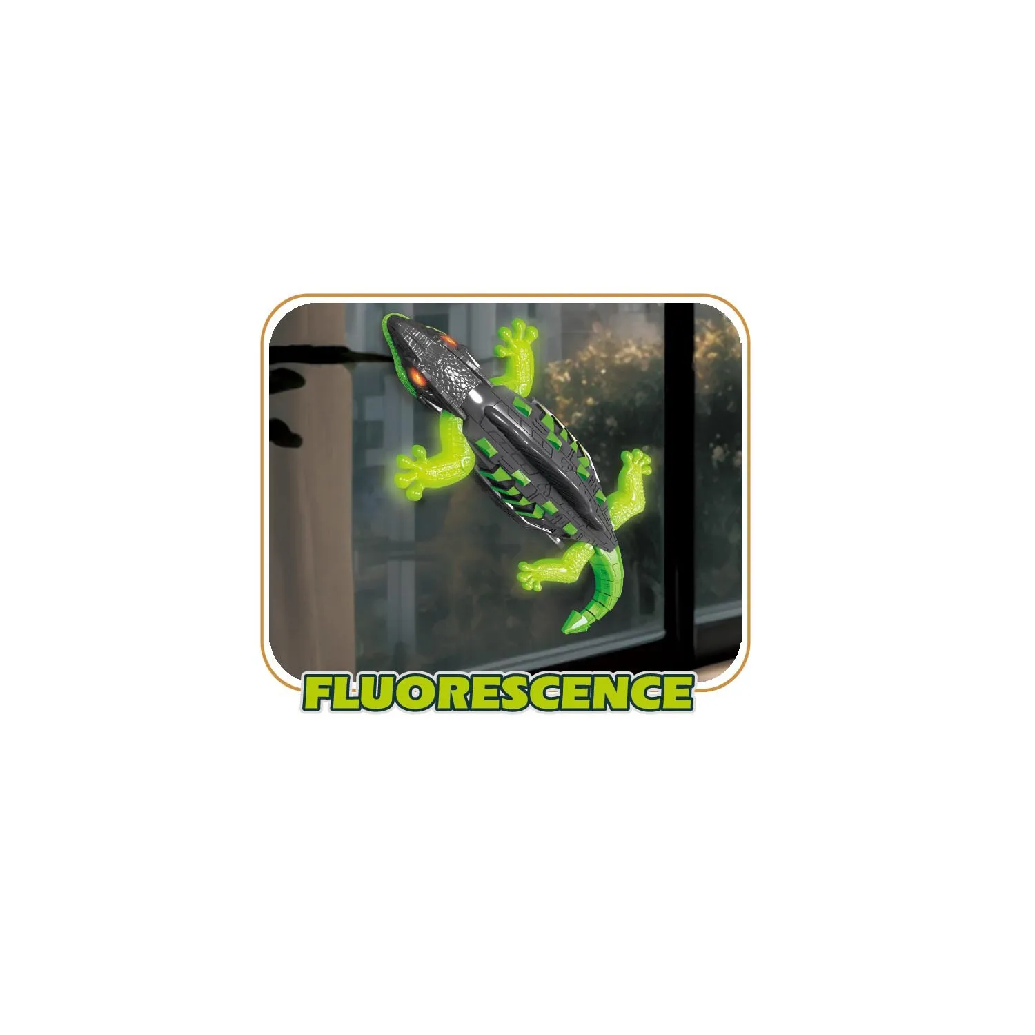 ของเล่นสัตว์บังคับวิทยุแบบปีนผนังได้ รูปทรงกิ้งก่า พร้อมไฟ LED หายใจได้ โหมดพื้นและผนัง สำหรับเด็กอายุ 4 ปีขึ้นไป