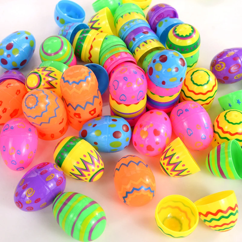 12 pezzi di uova di apertura riempibili pasquali uova di plastica colorate bomboniere per bambini 2024 decorazioni per la casa festa di Pasqua scatola di imballaggio regalo di caramelle