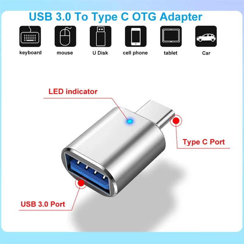 NNBILI USB 3,0 a tipo C adaptador OTG a USB C USB-A a Micro USB tipo C conector hembra para HUAWEI Samsung Xiaomi POCO adaptadores