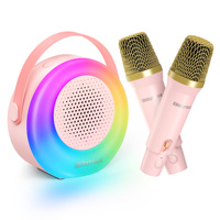 BliztWolf BlitzMax BM-K10 Karaoke Machine with 2 Wireless Mic Mini Portable Bluetooth Karaoke Singing Speaker for Kids Adults