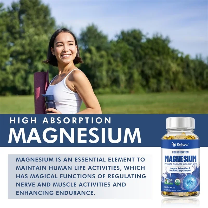 Magnesium Glycinate - Supports Bone Density and Muscle Relaxation, Promotes Healthy Sleep