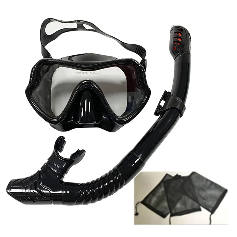 Kacamata silikon snorkeling Kit dewasa, kacamata menyelam Pria & Wanita, masker snorkeling dewasa