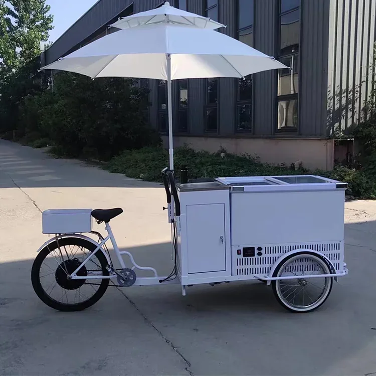 

Cream Bike Electric Tricycles With Cold Room USA Approved High Quality Bikes Tricycle Cart For Ice Cream Sales