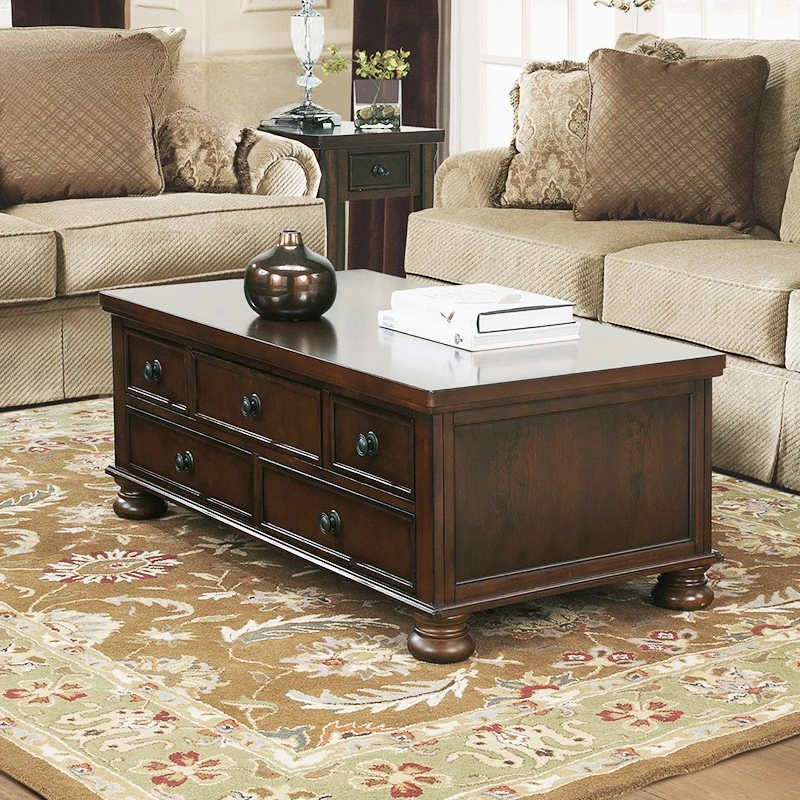 

Casual rectangular coffee round foot tea table edge table