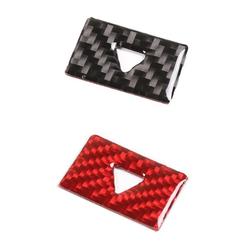 

#74Z Automotive Parts & Accessories,Warning Light Switch Button Cover Trim Sticker Frame,Red (Carbon Fiber & Red)
