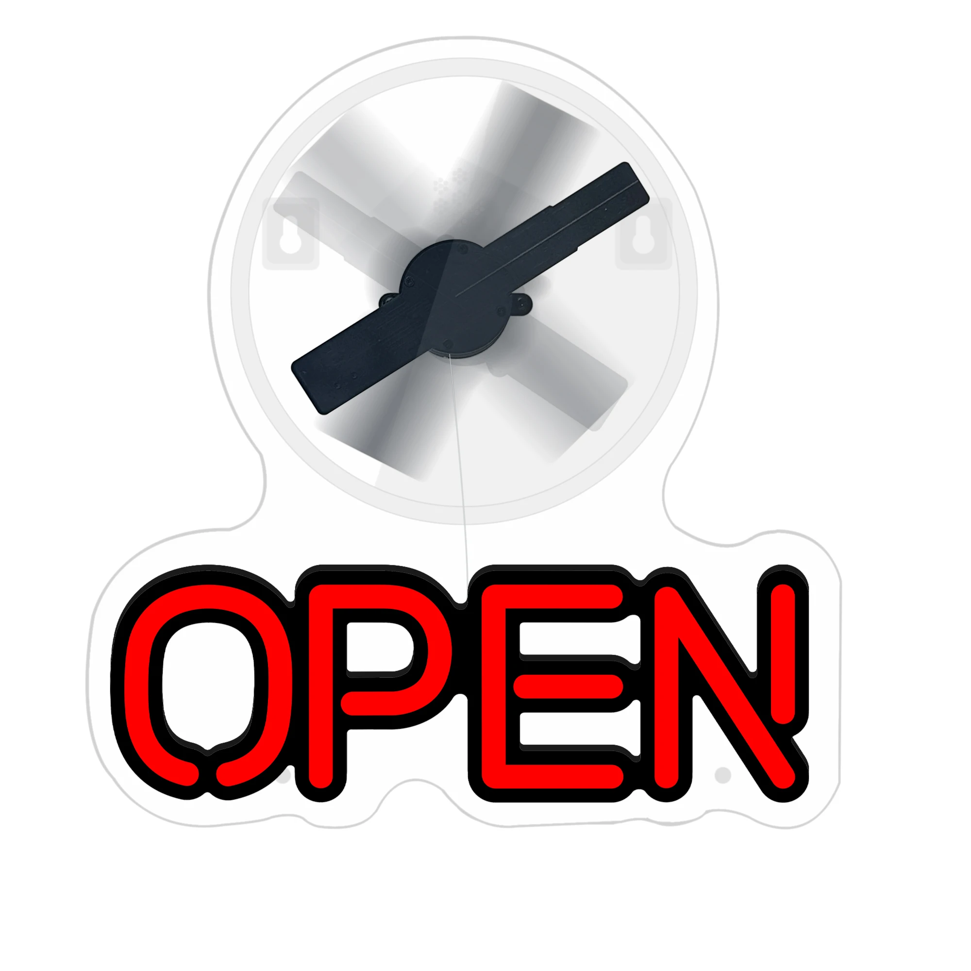 

Customized LED Logo 3D Holographic Fan Neon Sign Multifunctional Advertising Machine with APP Control