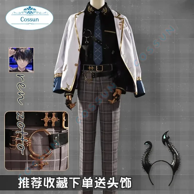 

NewVtuber Luxim Ren Zotto униформа косплей костюм игра Хэллоуин карнавальный наряд для вечеринки мужской новый костюм великолепный DK11522025