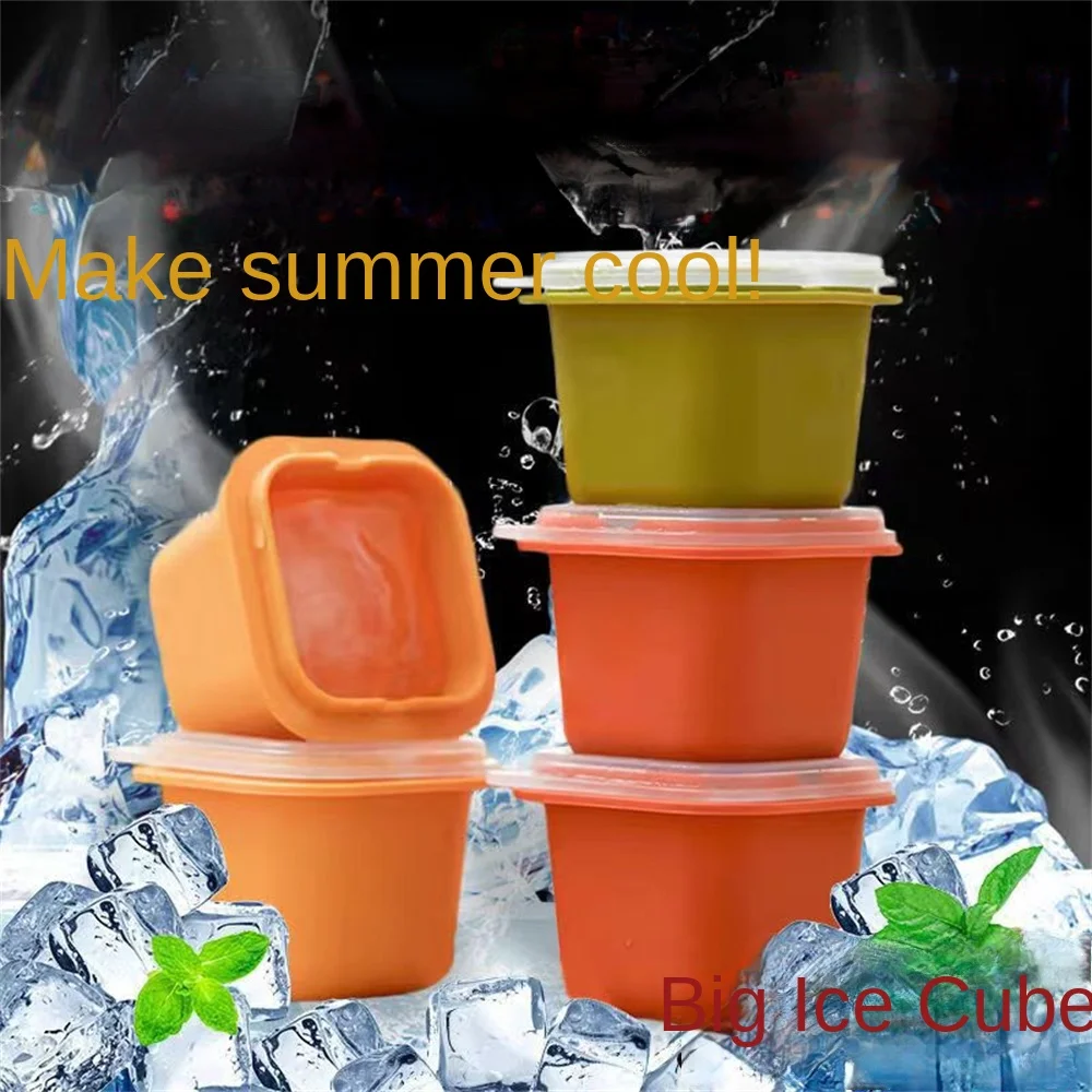 Ice Lattice Ice Making Tool Large Block Juice Mate Drink Mate Ice Mold With Lid Household For Party Ice Hockey Box Ice Plaid