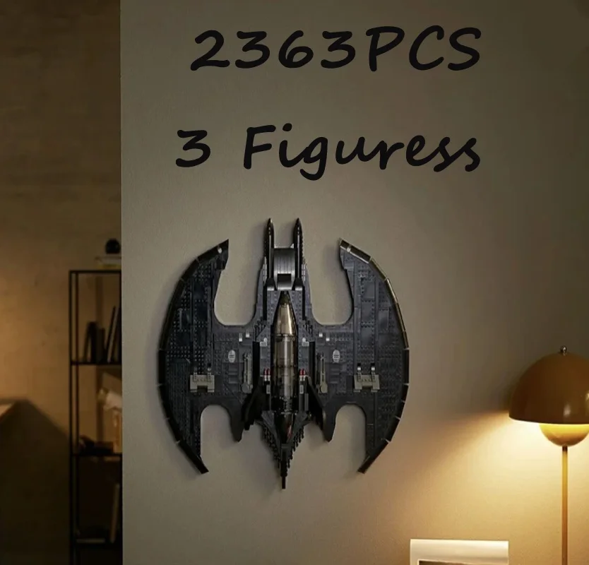 

Дисплей MOC 1989 Batwing Fighter, совместимый 76161, сращенный блок, космический корабль, детские кирпичные игрушки, подарки на Рождество и день рождения