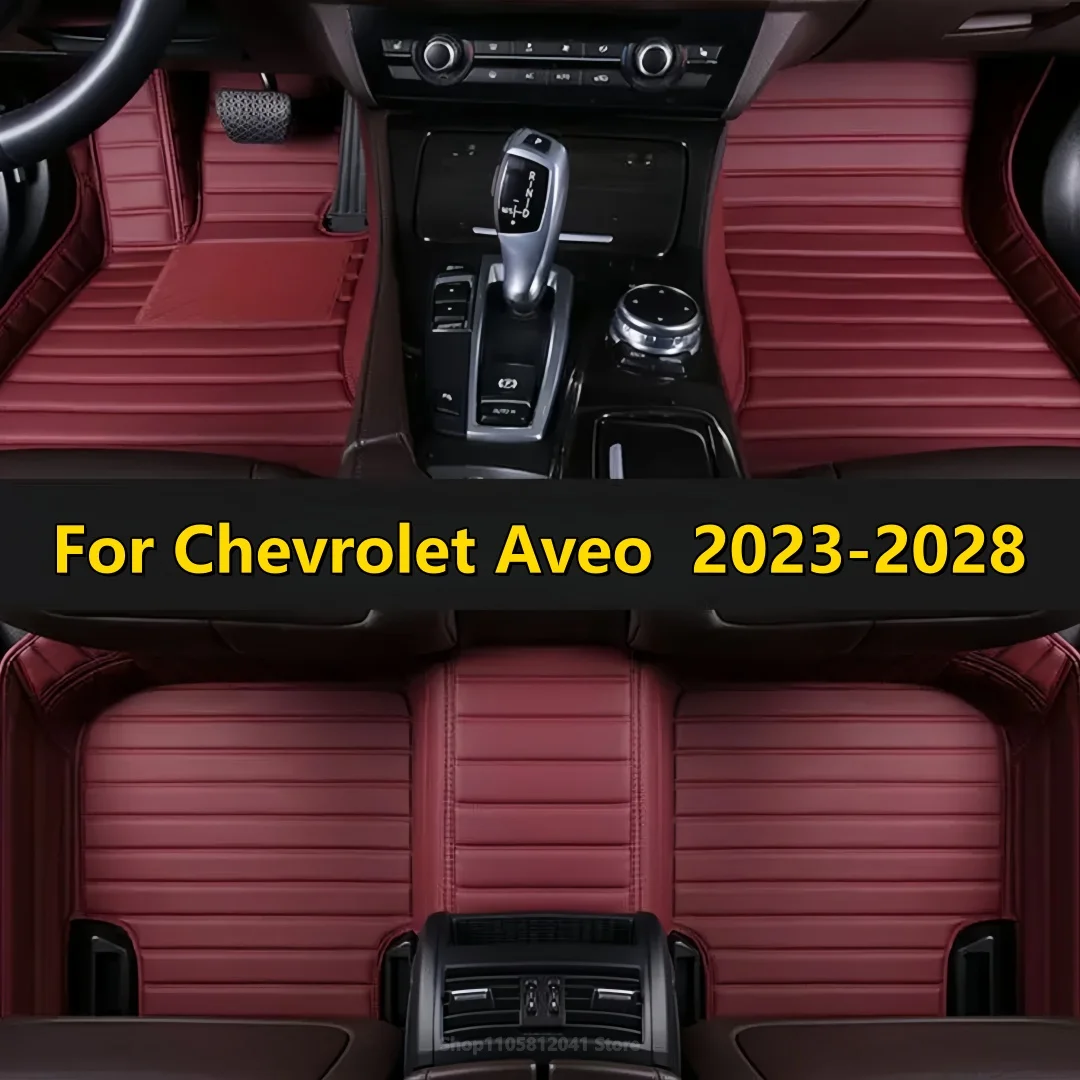 Custom Car Floor Mats For Chevrolet Aveo 2023 2024 2025 2026 2027 2028 Waterproof Full‑Set Vehicle Floor Carpets