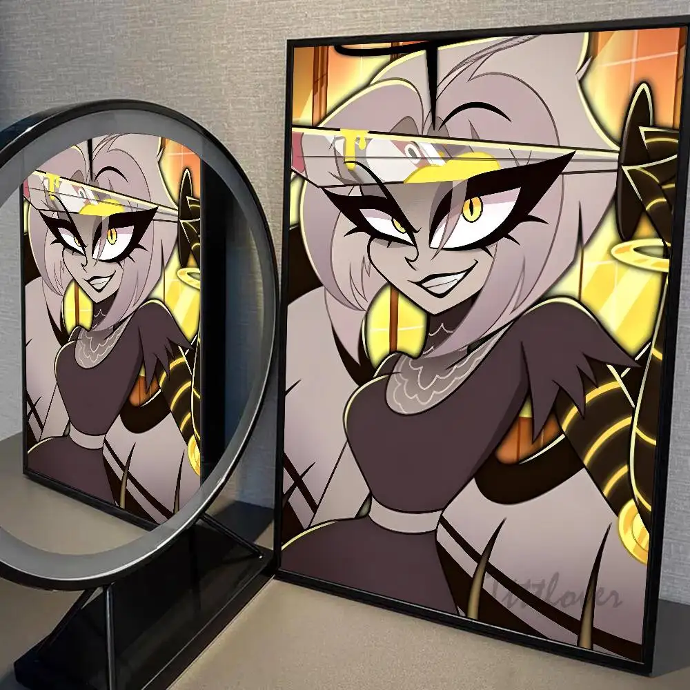 Anime Lute H-hazbin Hotel Poster Hochwertige Selbstklebende Wandkunst Dekorationen Farbdrucke Klebend – Detail 13