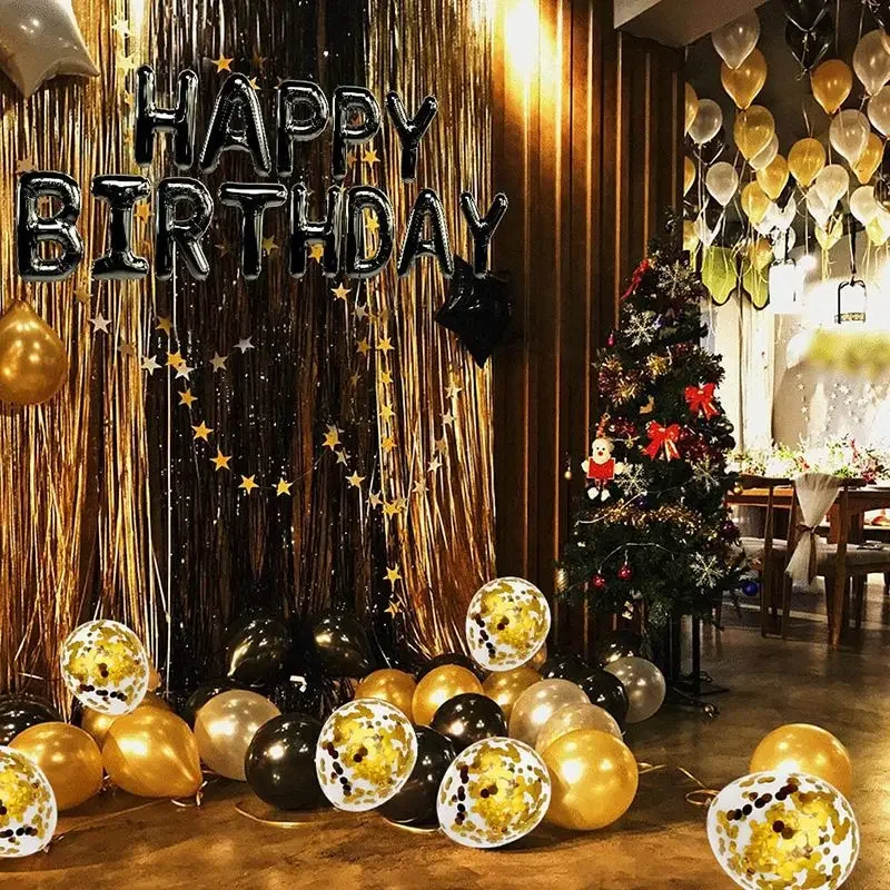 25pcs/set Happy Birthday Balloons Set Foil Letter Balloon Garland Bunting Banners Kids Birthday Party Babay Shower Decoration image 6