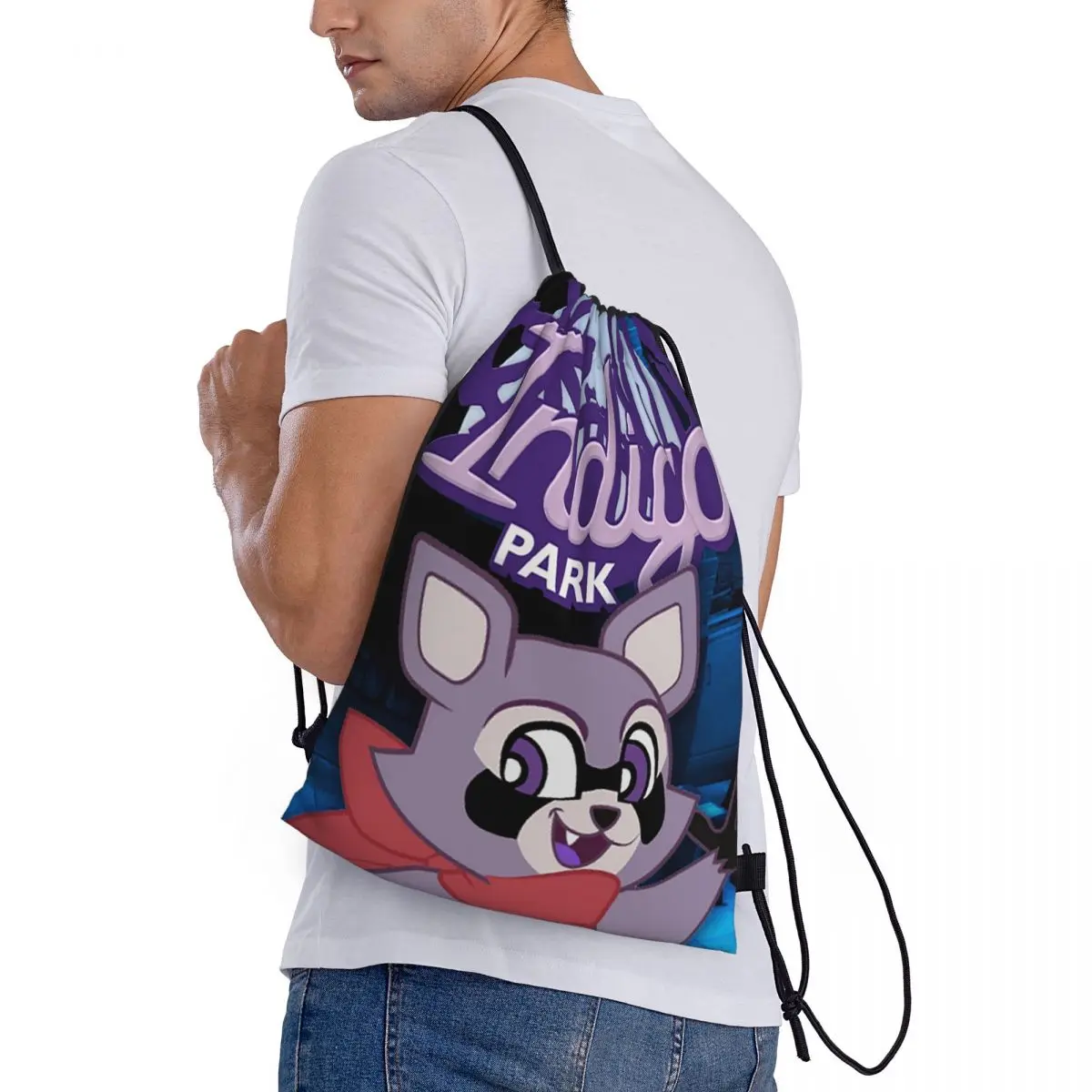

Rambley Indigo Park Backpacks Fashion Drawstring Bags Sports Bag Book Bags for Man Woman Students