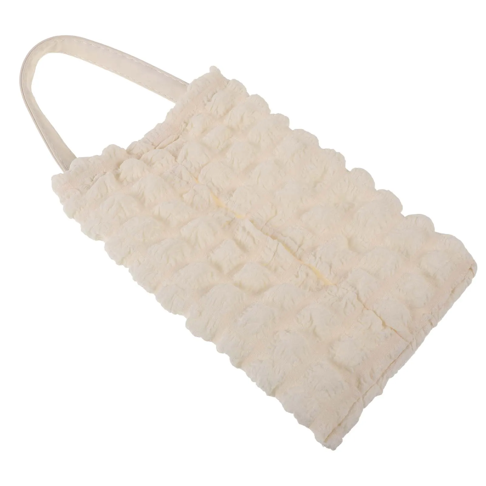 

Car Tissue Box Holder Puff Grid Cute Bear Hanging Tissue Dispenser Portable Paper Towel Box Seat Back Storage Organizer for Car