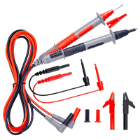 KAIWEETS KET01 Multimeter Test Leads Kit, 8 Pieces Test Lead with Alligator Clips, Needle Probe, Mini-Hooks, CAT III 100