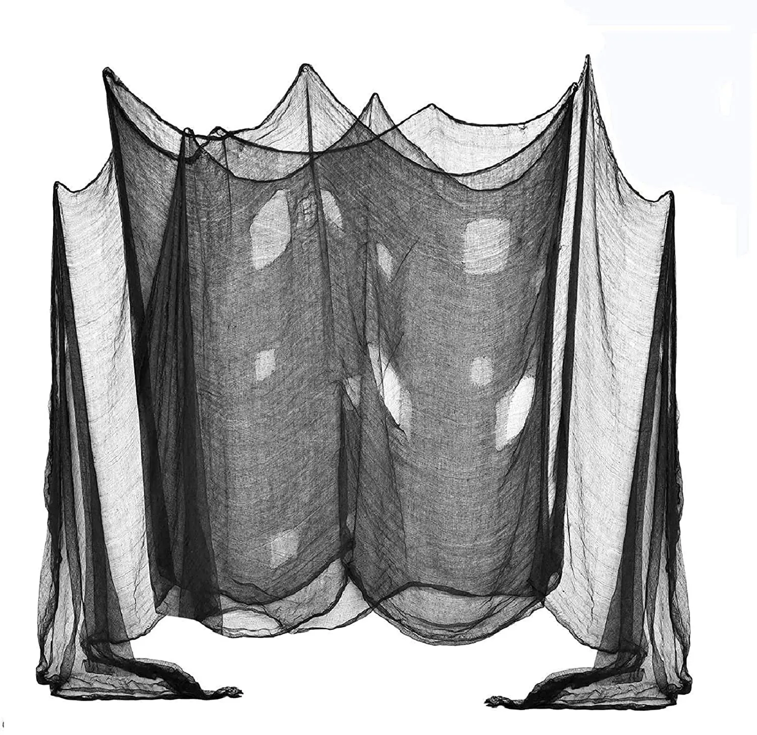 Halloween Creepy Cloth Spooky Giant Tapestry for Party Outdoor Yard Home Wall Decor 48x240in Black, Customized