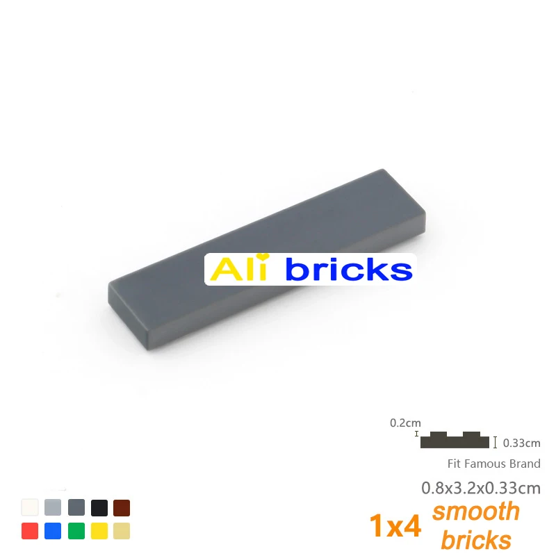 50pcs BUlk Building Blocks Thin Figure Bricks Smooth 1x4 Dots Educational Creative Size Compatible With 2431 Toy for Children