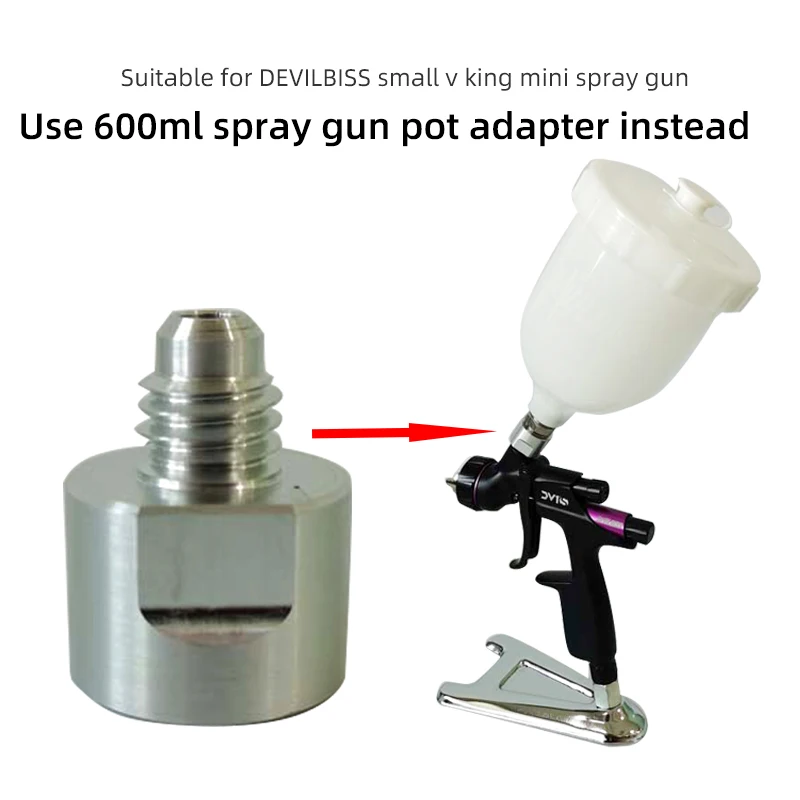 

Devilbis Mini Spray Gun 125ml Pot To 600ml Pot Adapter Car Paint Spray Gun Use M10 To M14